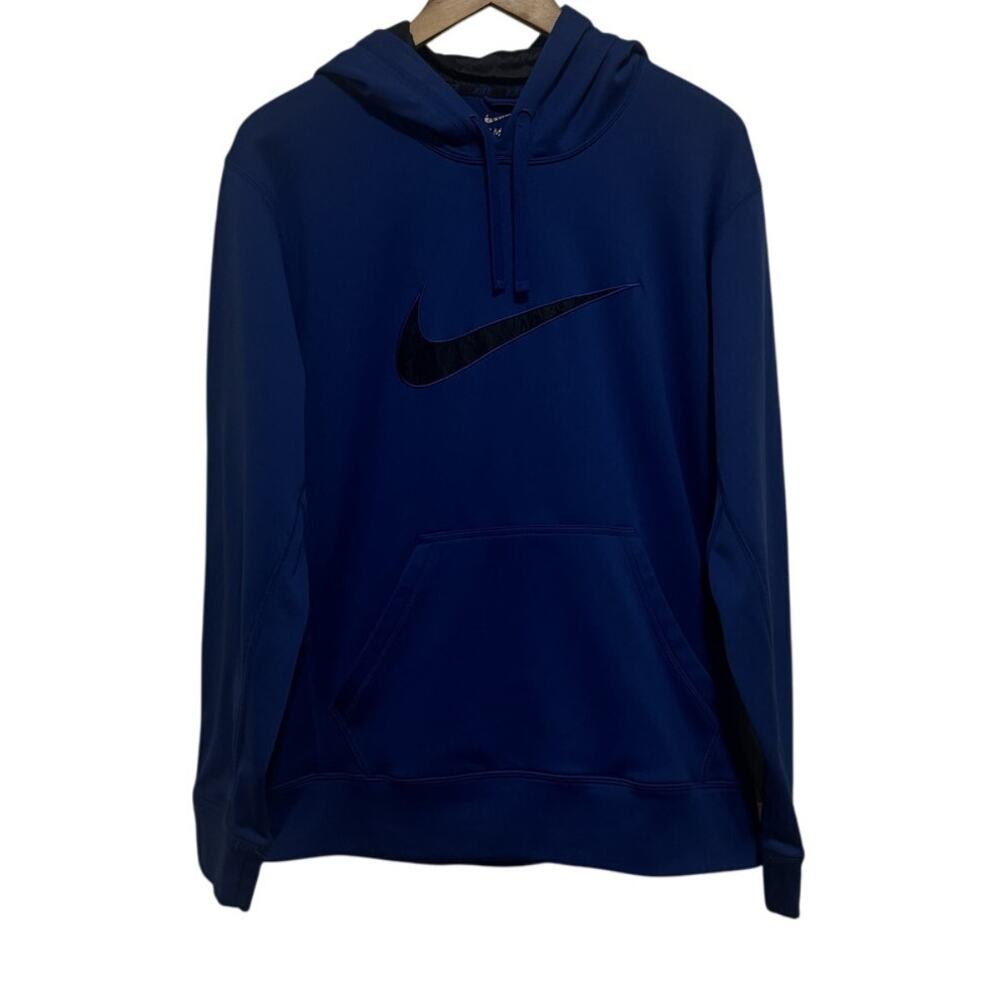 Nike Men's Blue Therma-Fit Long Sleeve Pullover Sweatshirts & Hoodie Size Small